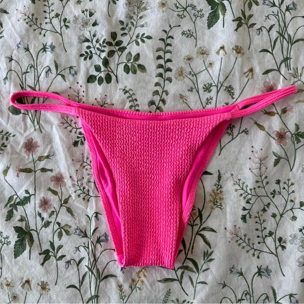 Monday Swimwear | Bright Neon Pink Barbados Bikini Bottom | Large